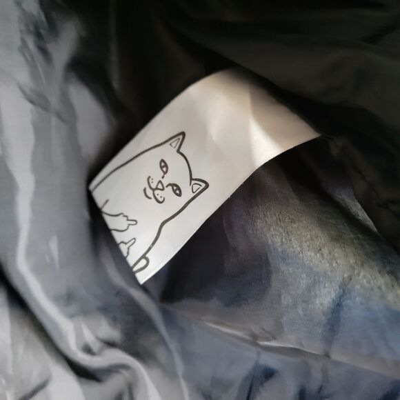 RIPNDIP MENS SIZE S GALAXY GYPSY ANORAK JACKET BLACK HOODED STARS CAT - Picture 9 of 15